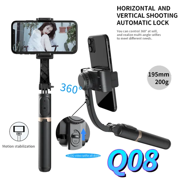 

handheld eliminate shake gimbal stabilizer for phone action camera selfie stick tripod smartphone vlog record monopods