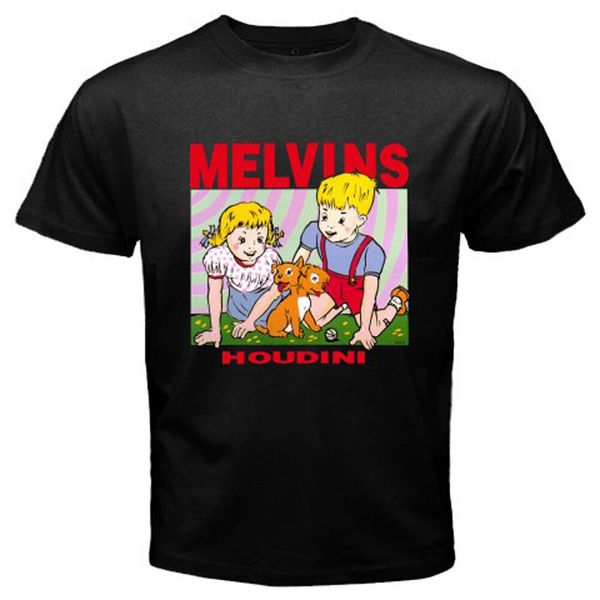 

the melvins houdini men's black t-shirt size s to 3xl, White;black