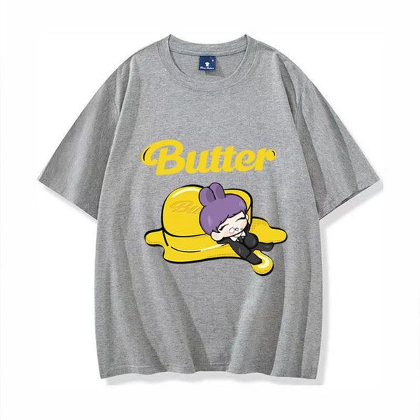 

women's t-shirt butter print streetwear men women fashion t shirt hip hop children tees boy girl tshirt, White