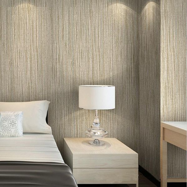 

wallpapers wellyu modern straw solid wallpaper for walls 3d bedroom living room sofa tv background brown beige stripes wall paper rolls