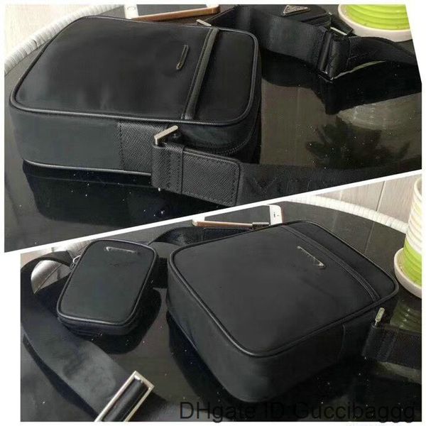 

factory global wholesale classic 2vh112 luxury bag double suit canvas leather cowhide men's shoulder bag handbag size 16*20*5cm