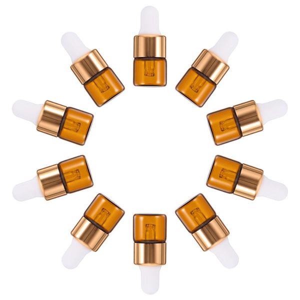 

30pcs 1ml portable glass dropper bottle mini essential oil storage bottles & jars