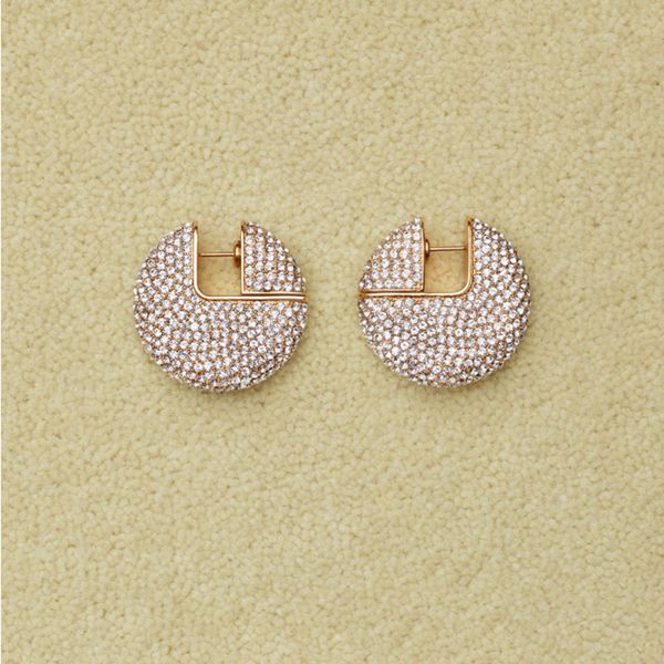 

newgoldroundjewelrybrassmoonshapedhoopearringsforwomen, Golden;silver