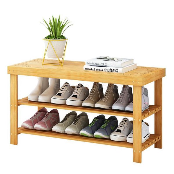 

clothing & wardrobe storage bamboo change shoe bench cabinet simple solid wood door can sit stool european rack