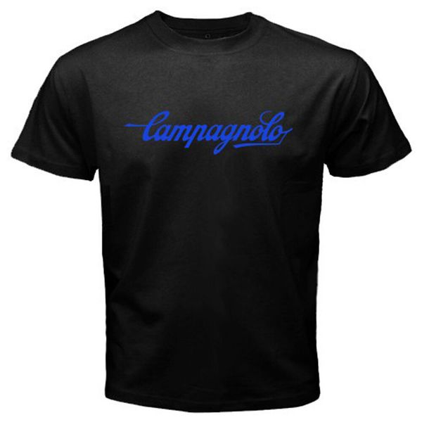 

new campagnolo italian bicycle logo men's black t-shirt size s to 3xl, White;black
