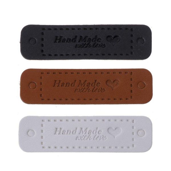

jewelry pouches, bags 36pcs leather handmade labels clothes garment hand made tags jeans hat p9yf, Pink;blue