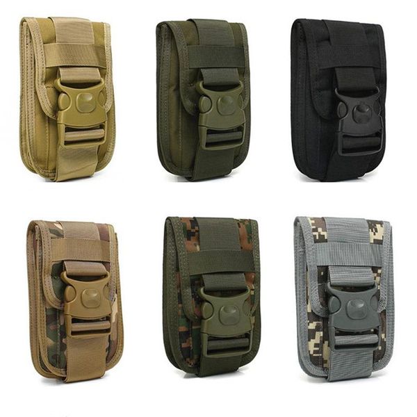 

stuff sacks camo tactical phone pouch bag belt 1000d nylon waterproof molle hunting fanny mobile card purse outdoor waist gear