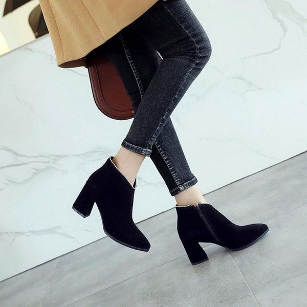 

boots sianie tianie 2021 arrival crystal solid black classic woman winter chunky high heeled for women big size1