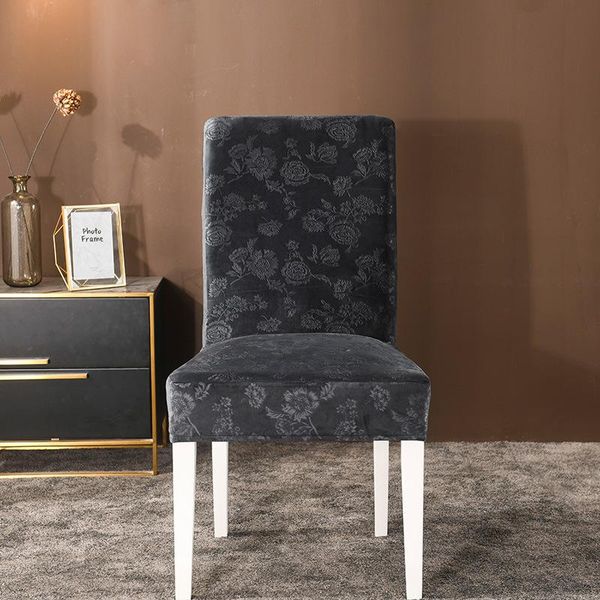 

velvet dining chair covers spandex elastic slipcover room stretch seat case for el banquet