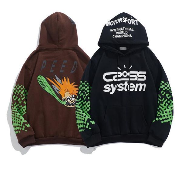 

men's hoodies & sweatshirts travis scocactus jack speed hoodie for men high-quality autumn women pull homme sweat clothing, Black