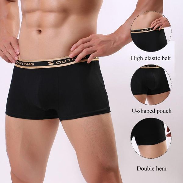 

underpants lasperal 4 pcs men underwear boxer shorts cotton soft cueca masculina boxers homme calzoncillos, Black;white