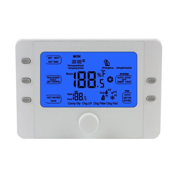 

smart home control hy818 large lcd display programmable 24v heat pump single/multi stage digital thermostat