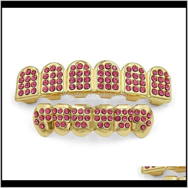 

grillz dental hip hop iced out cz diamonds sier hiphop jewelry gold ottom grills set bling teeth 0etch rcq29, Black