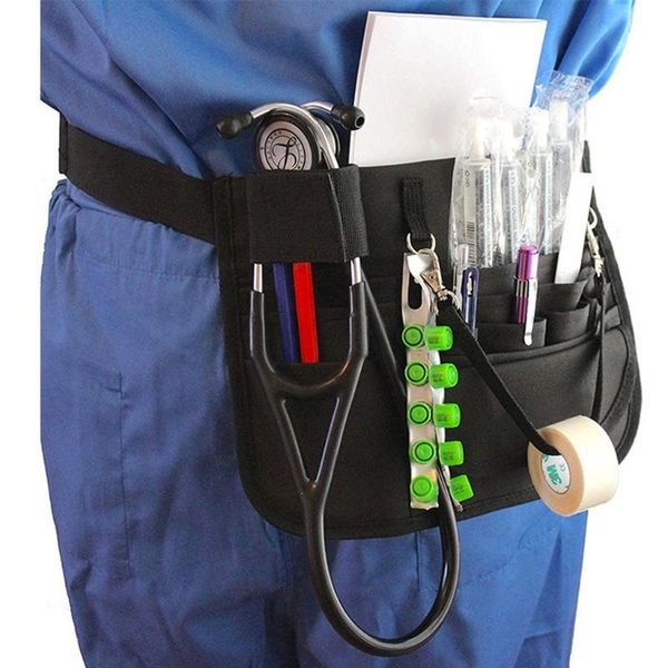 

waist bags medica organizer belt - fanny pack with stethoscope holder and tape premium utility belt, emt, cna, np, pa