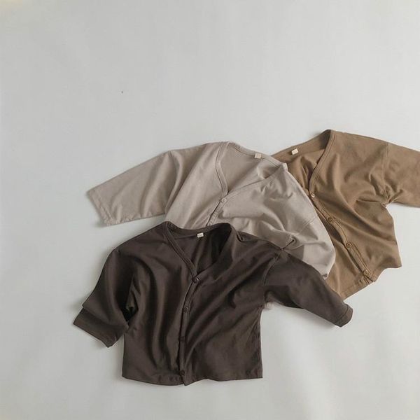 

children sunscreen clothing boys cardigan summer2021 girls air conditioning light and soft 1-7t kids jacket outfit jackets, Blue;gray