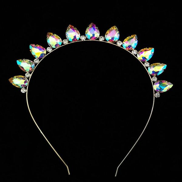 

hair clips & barrettes colorful crystal rhinestone golden hairband cute girl personality simple headdress women's accessories, Golden;silver