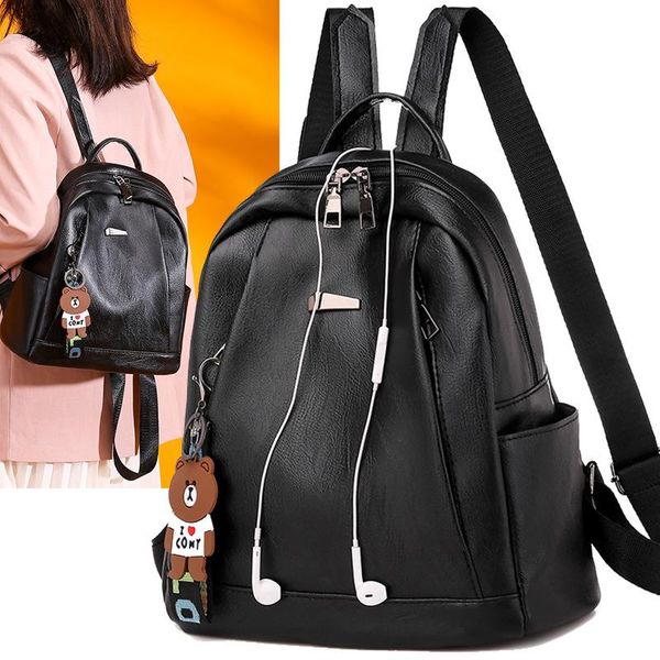 

ladies backpack large capacity female bag anti-theft travel retro handbag fashion all-match storage 2021 n school bags