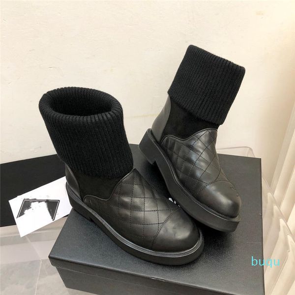 Designer- pele neve luxo mulheres botas de inverno couro clássico se ajoelhou meio longo tornozelo preto cinza castanha Café quente Bailey Bow