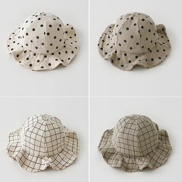 

wide brim hats lovely baby bucket hat summer panama boys girls cap uv protection sunbonnet children beach fisherman caps, Blue;gray