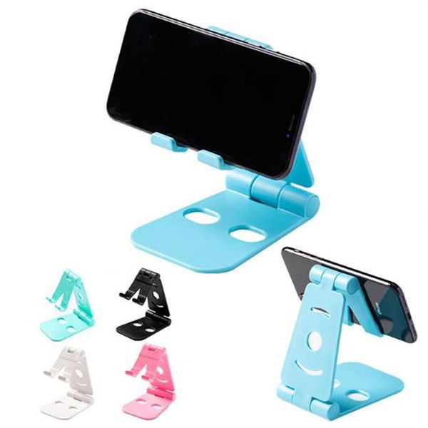 

plastic universal portable mobile phone holder foldable desk stand adjustable cell mounts & holders