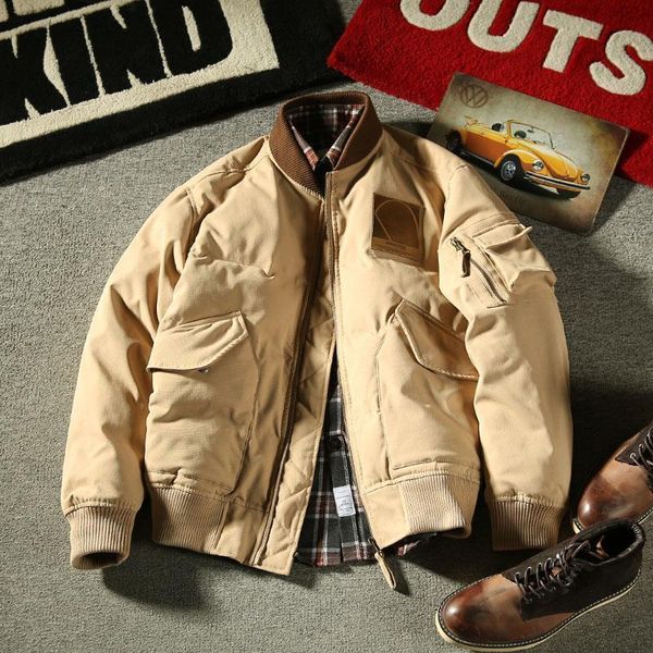 

men's jackets 2021 winter style jacket thick cotton-padded casual padded loose, Black;brown