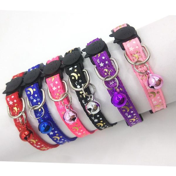 

cat collars & leads fashion moon star collar reflective glowing in the dark