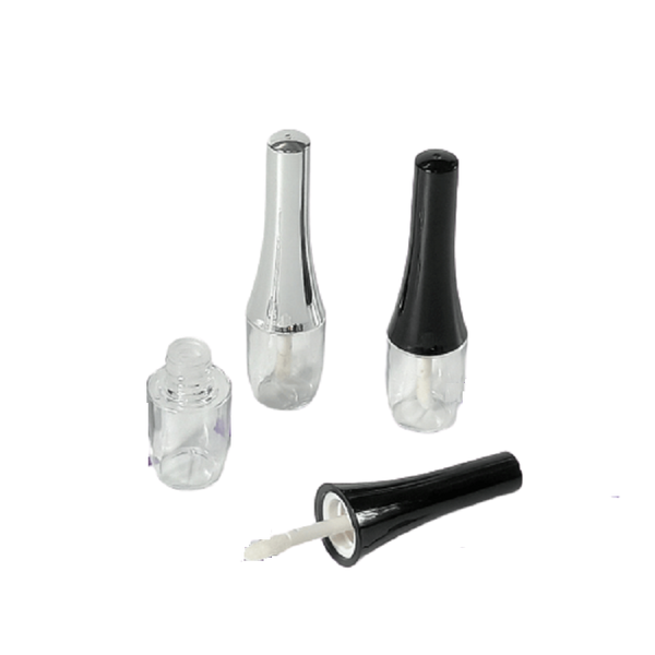 

storage bottles & jars lip gloss tube empty clear packaging bottle silver/black cap round cosmetic containers plastic lipgloss tubes 30pcs 5