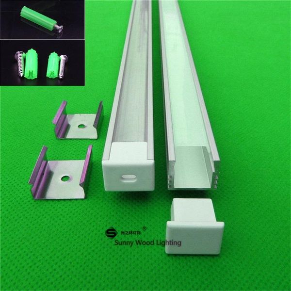 

10x1m aluminum profile for led strip,tape light channel with milky/transparent cover 12mm pcb bar lights