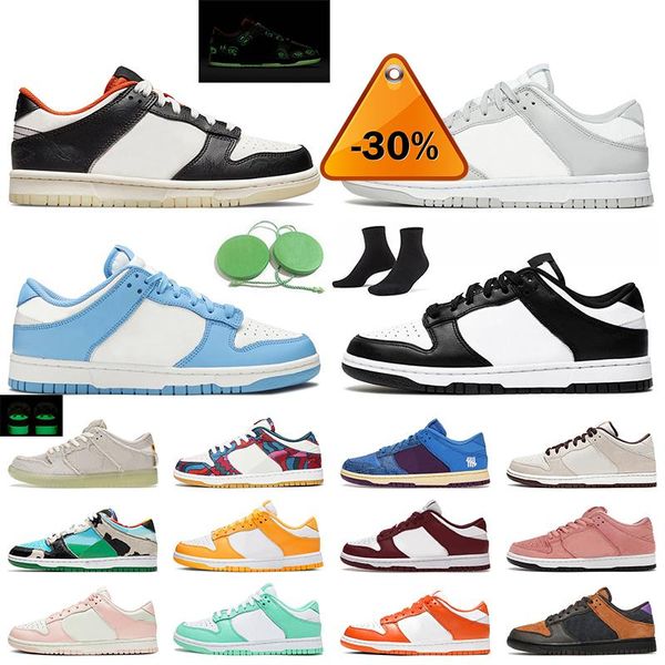 

2022 og women mens skateboard running shoes low halloween glow black white grey fog unc coast mummy undefeated parra off trainers big size