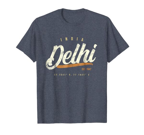 

delhi india retro t-shirt, White;black