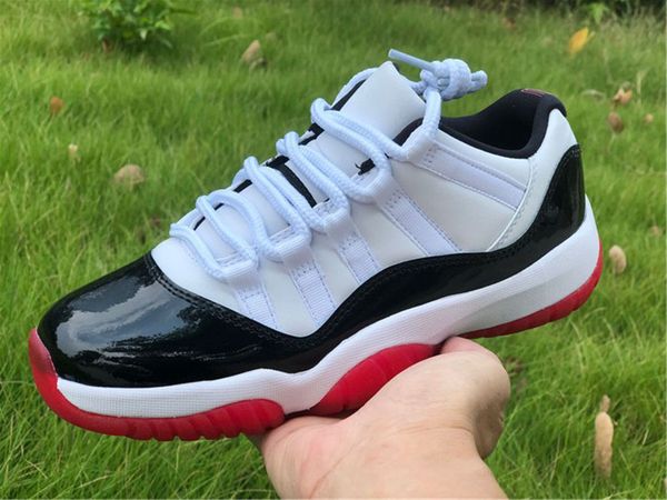 

jumpman 11 basketball shoes real carbon fiber 11s red-black-white fashion designer trainers sneakers come with box