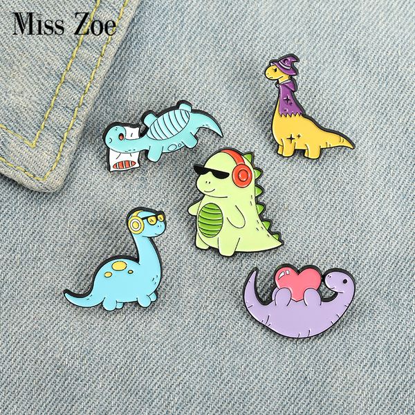 

cute dinosaurs enamel pins custom animals brooch lapel badge bag cartoon jewelry gift for kids friendsdio chan contact, Gray