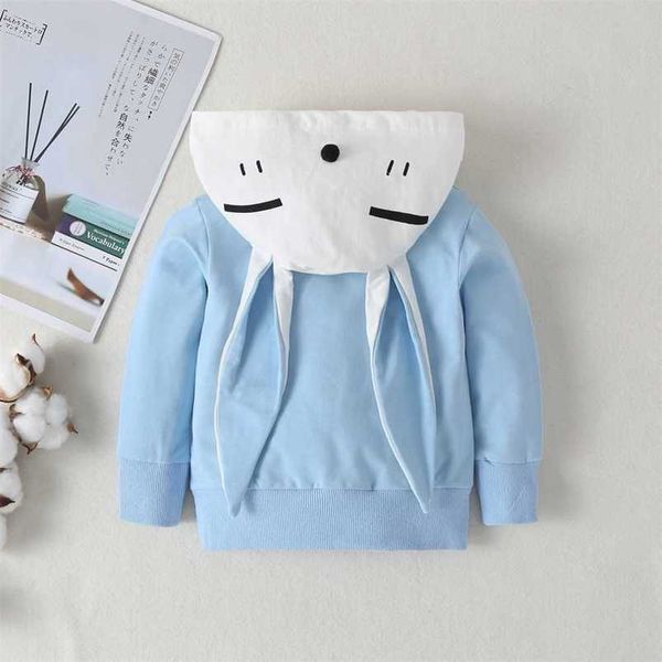 

3d 2022 kids toddler easter bunny costumes long rabit ears hoodies pullover hood hat fur pom pom tail jacket sweatshirt hooded sweater bout, Black