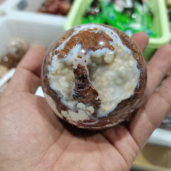 

natural white magnesite quartz stone crystal sphere50mm-80mm 1pc decorative objects & figurines