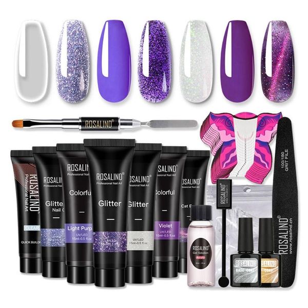 

colors uv gel quick building builder nail tips finger extension brush base coat false nails manicure decoration tool art kits