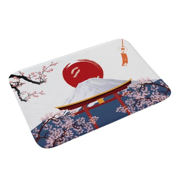 

cushion/decorative pillow japanese style mount fuji coral velvet mat rug doormat for home bathroom cartoon decoration accessories