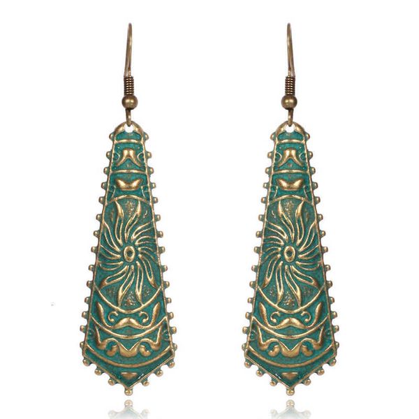 

earring wolf tooth stick heavy taste non mainstream earrings shield pattern women's jewelry hy-7460, Golden