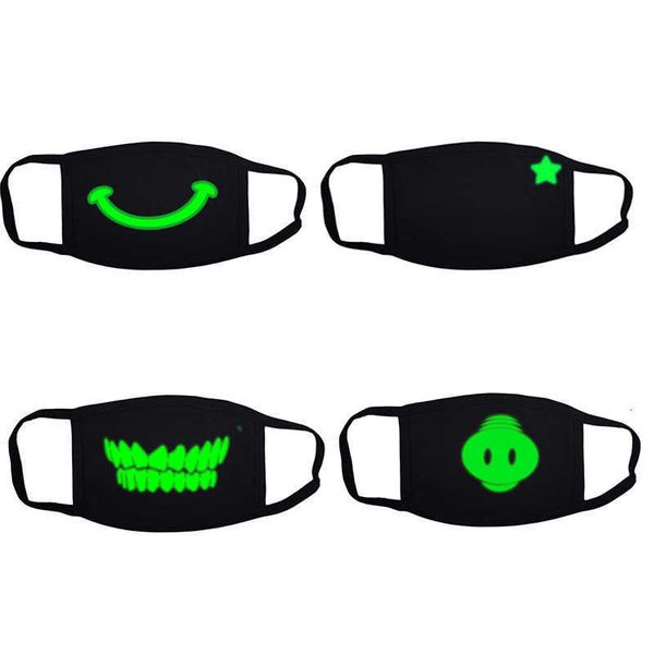 

cotton thickened luminous orcent small black printed mask for men and women