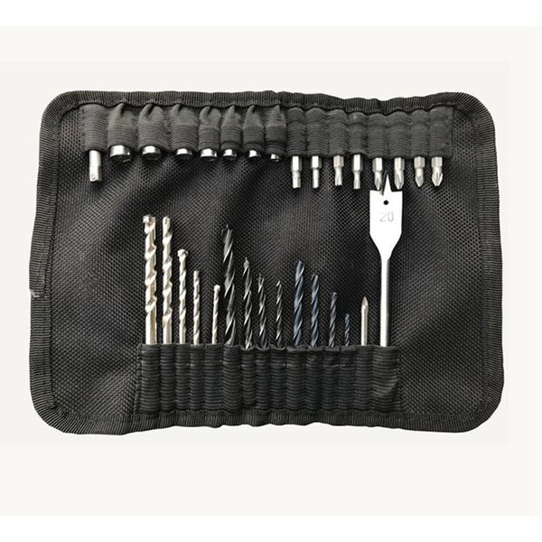 

professiona electric drills 31 pcs high-speed steel screwdriver drill bits set twist holder spade bit home repair tools