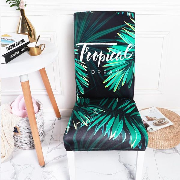 

chair covers nordic green plant cover home dining elastic multifunctional spandex universal room