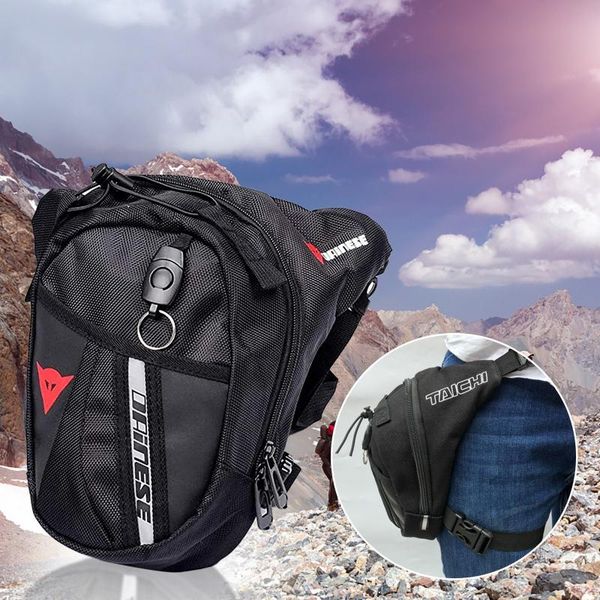 

storage bags men's nylon waist bag leg waterproof motorcycle belt outdoor riding high quality