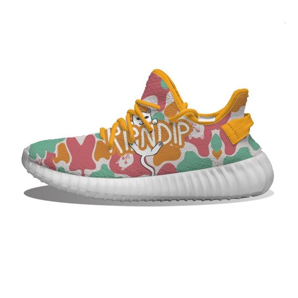 

diy custom red green camouflage middle finger cat running shoes mh printed mens womens trainers outdoor sports sneakers zbrh