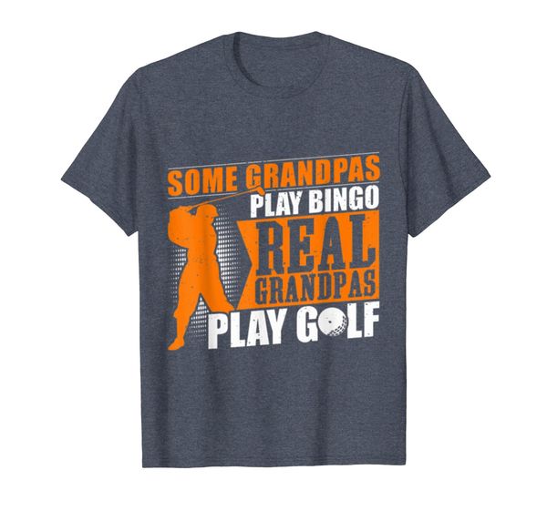 

some grandpas play bingo real grandpas play golf t-shirt, White;black