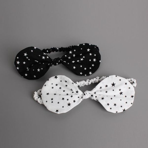 

hair accessories winter cotton stars ears bow baby kids headdress polka dot star bowknot tiara headband acessorio de cabelo t, Slivery;white