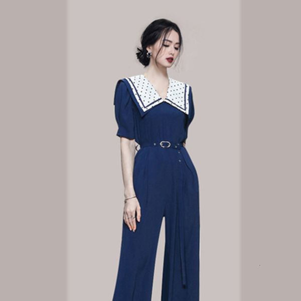 

women's jumpsuits & rompers zawfl pelles women's straight high waist lapel, fashionable short sleeve suit, casual tight jumpsuit,, Black;white