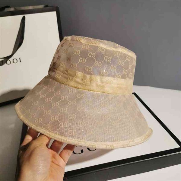 

summer thin mesh bucket hat gd full printing british fisherman caps wide brim girl lady breathable sun shade visor outdoor beach fishing hea, Yellow