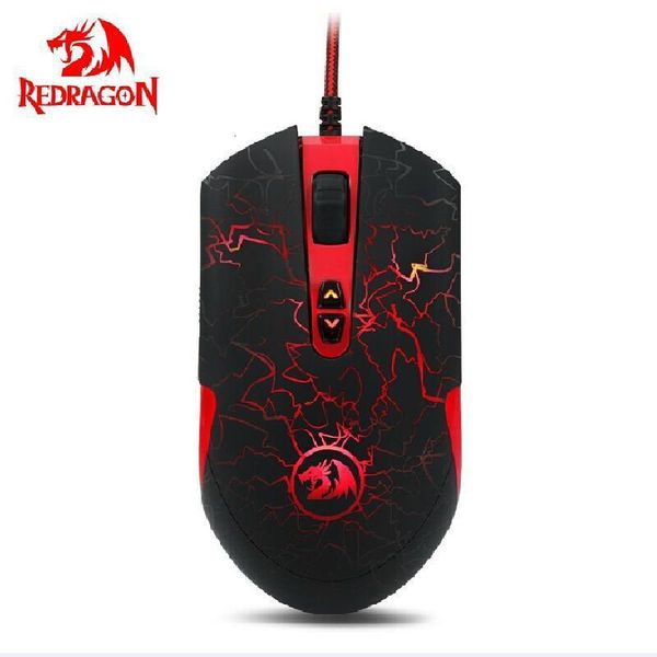 

mices mouse red dragon fire wolf wired game side button programmable 6-color breathing lamp lol cf special black and white two-color