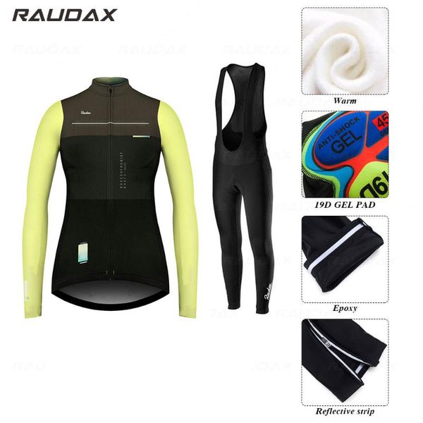 

racing sets gobikful 2021 winter thermal fleece cycling jersey set mtb ciclismo women long sleeve outdoor riding bike clothing suit, Black;blue