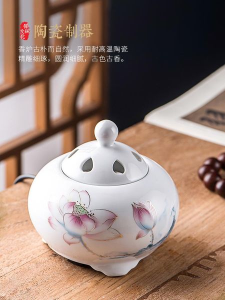 

electronic ceramics incense burner retro buddhism oil chinese style zen holder burners home decor da60xxl fragrance lamps