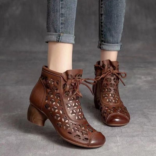 

boots white mid-calf female shoes round toe zipper boots-women low ladies elegant med mid calf sandals leather 2021 summer flock, Black